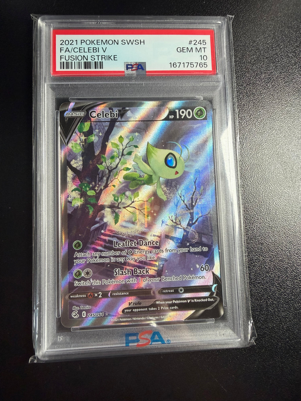 Celebi V #245 Fusion Strike PSA 10