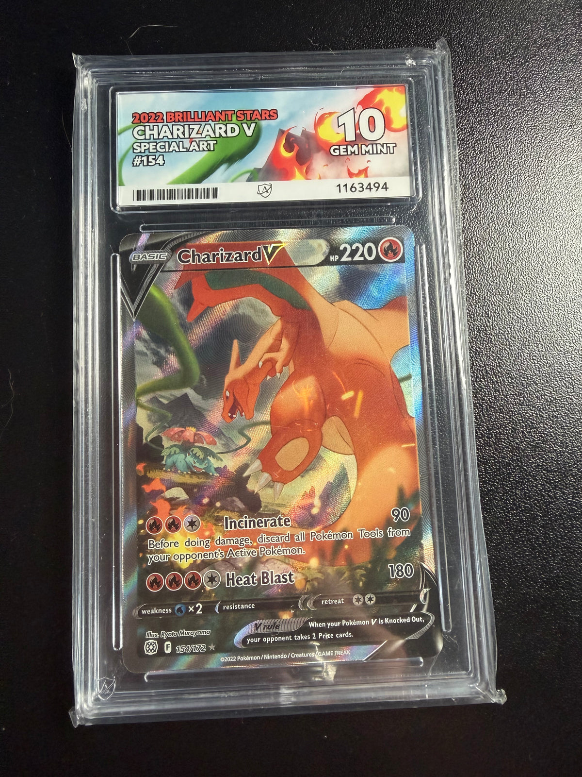 Charizard V 154 Brilliant Stars Special Art ACE 10 GEM MINT
