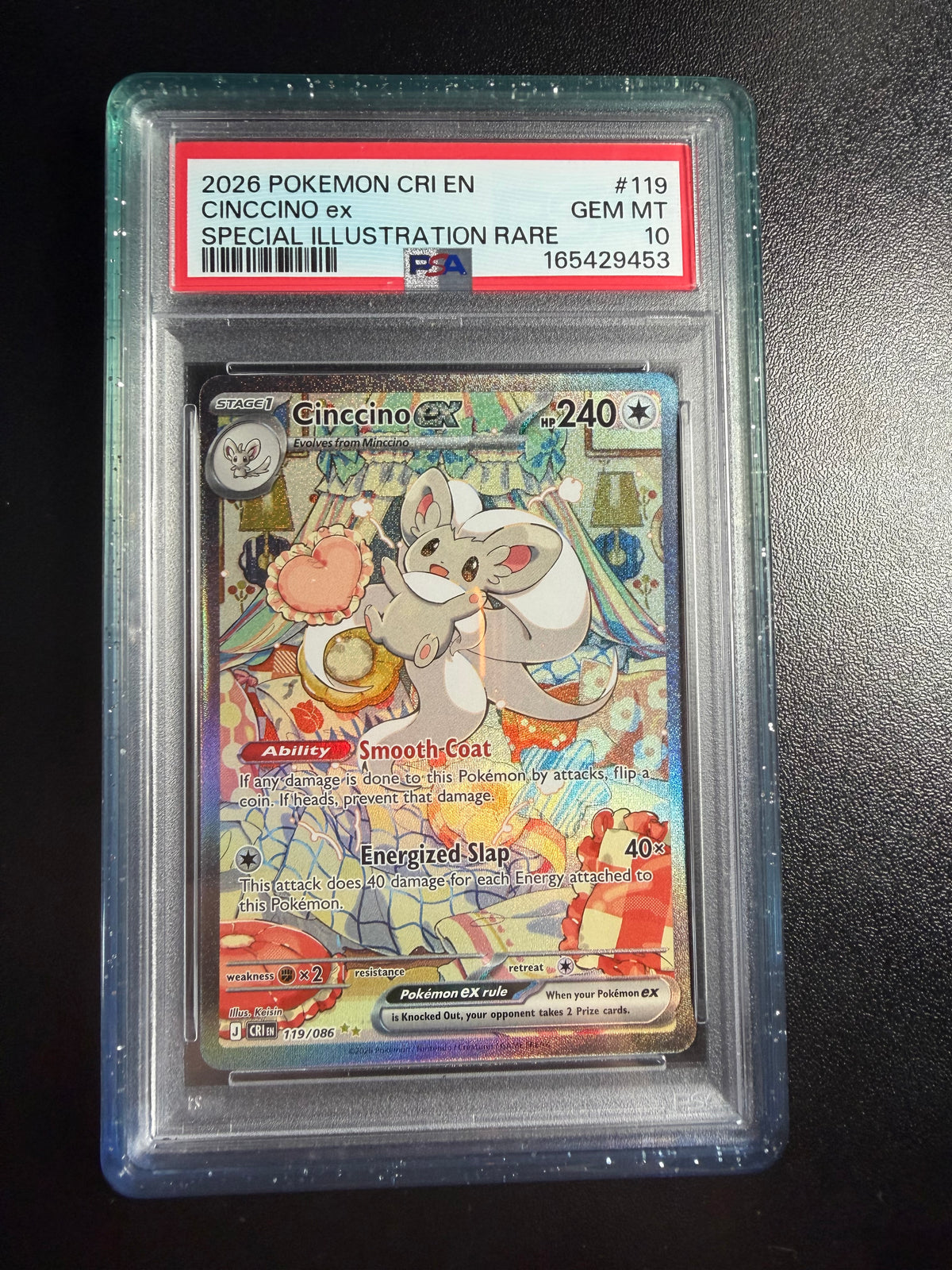Cinccino ex PSA 10 #199 Pokemon