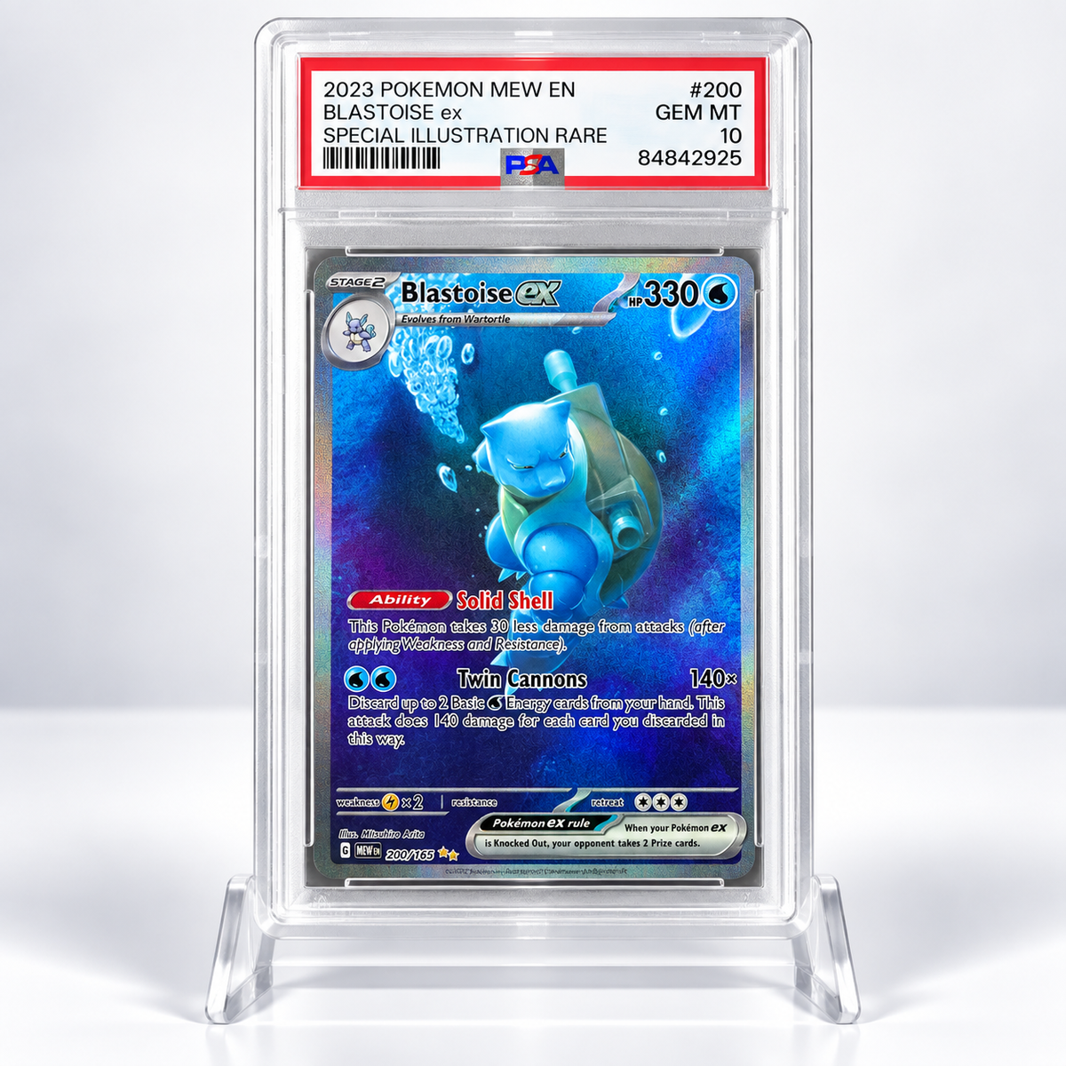 Blastoise ex #200 Scarlet & Violet 151 PSA 10