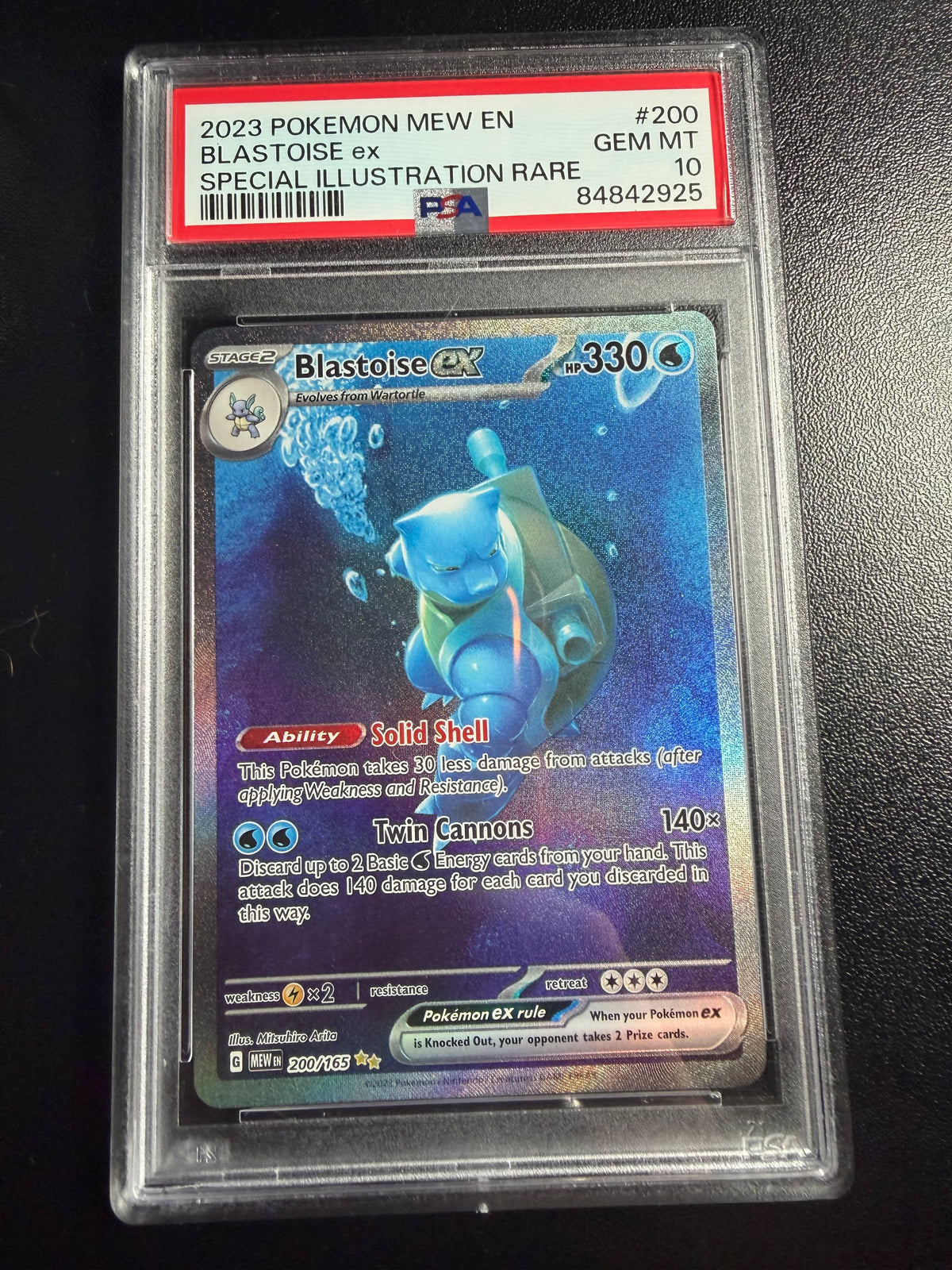 Blastoise ex #200 Scarlet & Violet 151 PSA 10