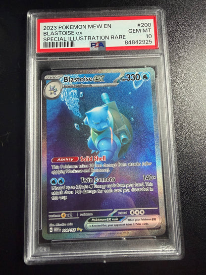 Blastoise ex #200 Scarlet & Violet 151 PSA 10