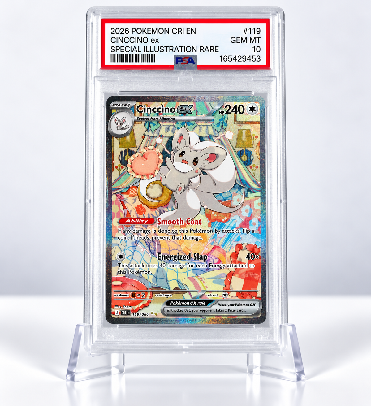 Cinccino ex PSA 10 #199  Pokemon