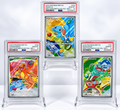 Pokémon 30th Anniversary First Partner Set Bulbasaur, Charmander & Squirtle PSA 10