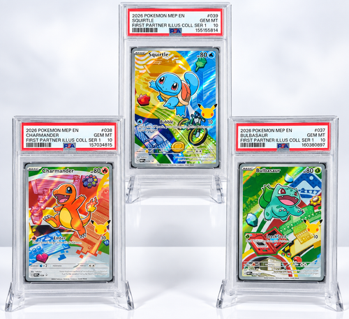 Pokémon 30th Anniversary First Partner Set Bulbasaur, Charmander & Squirtle PSA 10