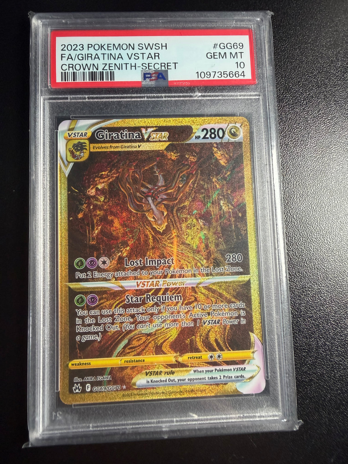 Giratina VSTAR PSA 10 GG69 Crown Zenith