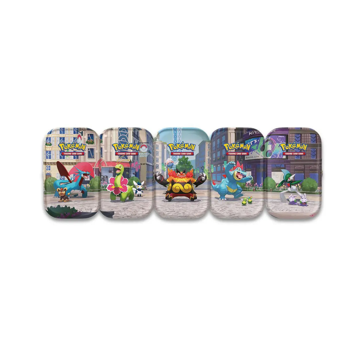 Lumiose City Mini Tin alle 5 ontwerpen