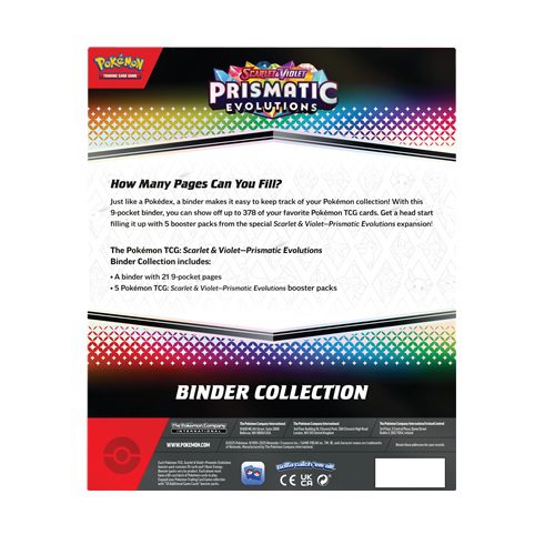 Prismatic Evolutions Binder Collection achterkant