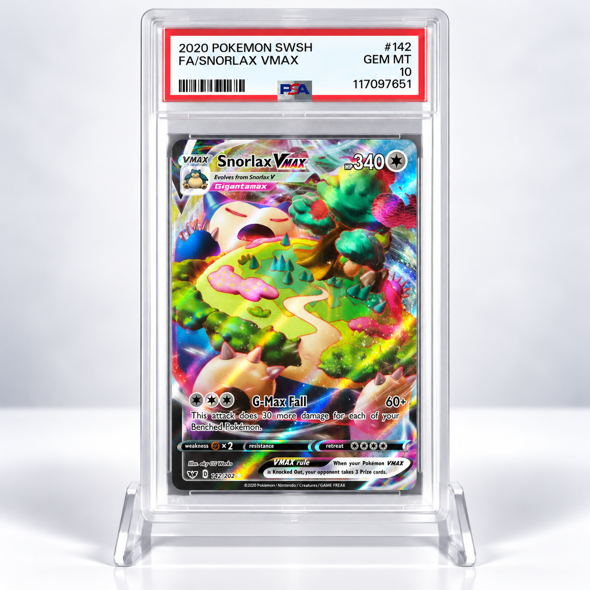Snorlax VMAX #142 Sword & Shield PSA 10