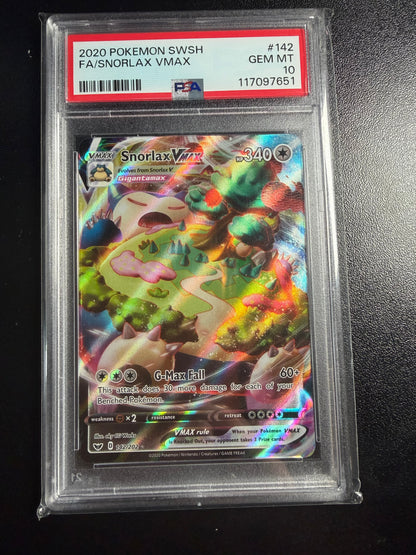 Snorlax VMAX #142 Sword & Shield PSA 10