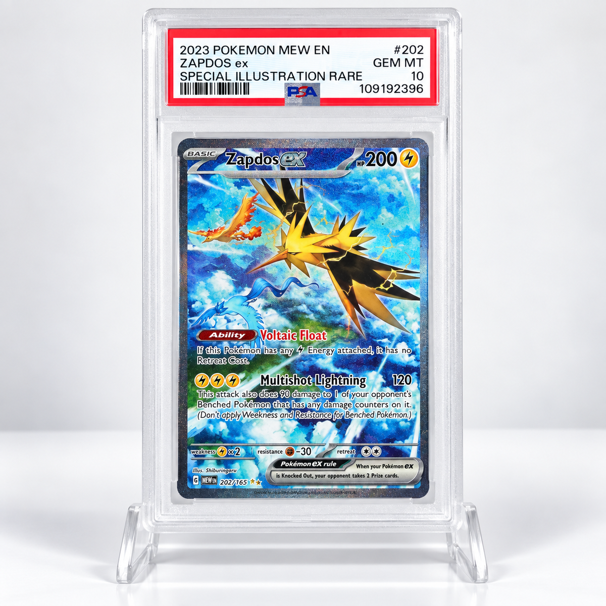 Zapdos ex #202 Scarlet & Violet 151 PSA 10